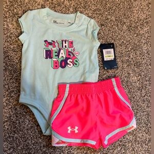 Under Armour boysuit and shorts set baby 3-6 month